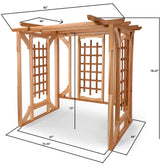 PO72-S Cedar Pergola Garden Arbor | Handcrafted Wood Swing for Backyard | Garden Outdoor | Luxurious Cedar Outdoor Patio Swing Set 82x72x74